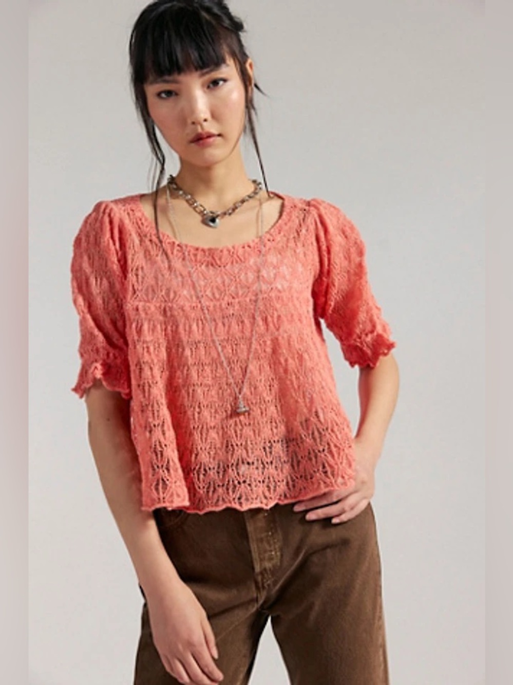 Free People Moonstruck Babydoll Blouse Size Small